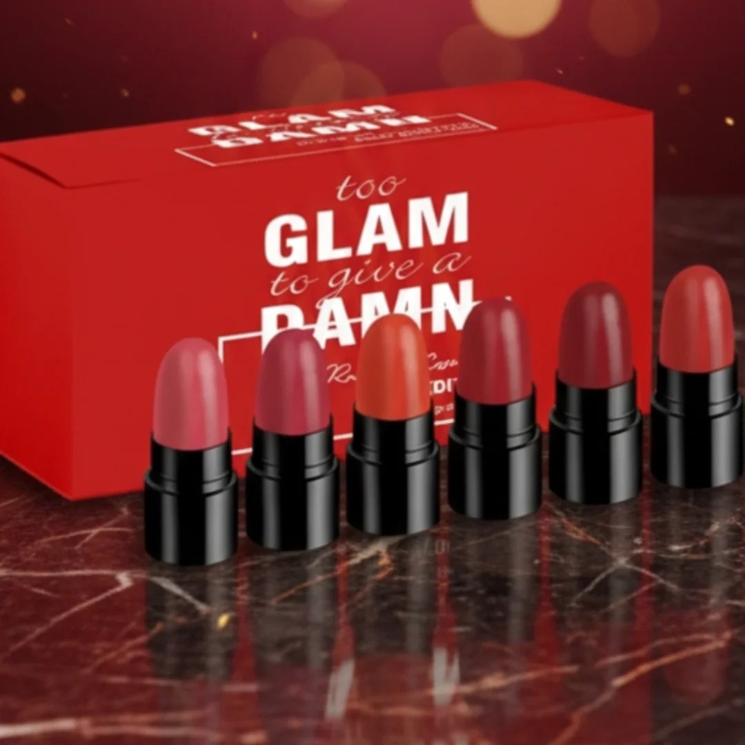 Long Lasting Hydrating Mini Lipstick-Pack of 6 (Nude Edition,6 G)