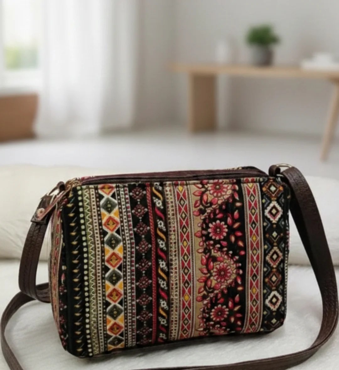 Classic women Green PU sling bags